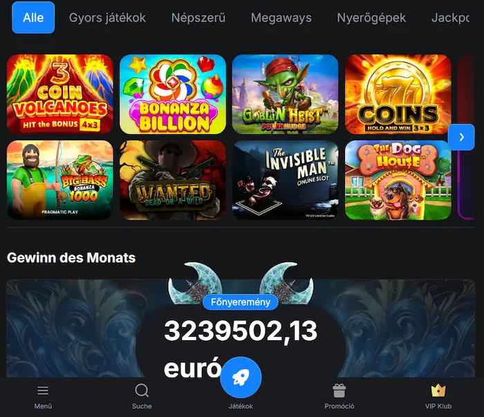 WinCraft Casino Játékok